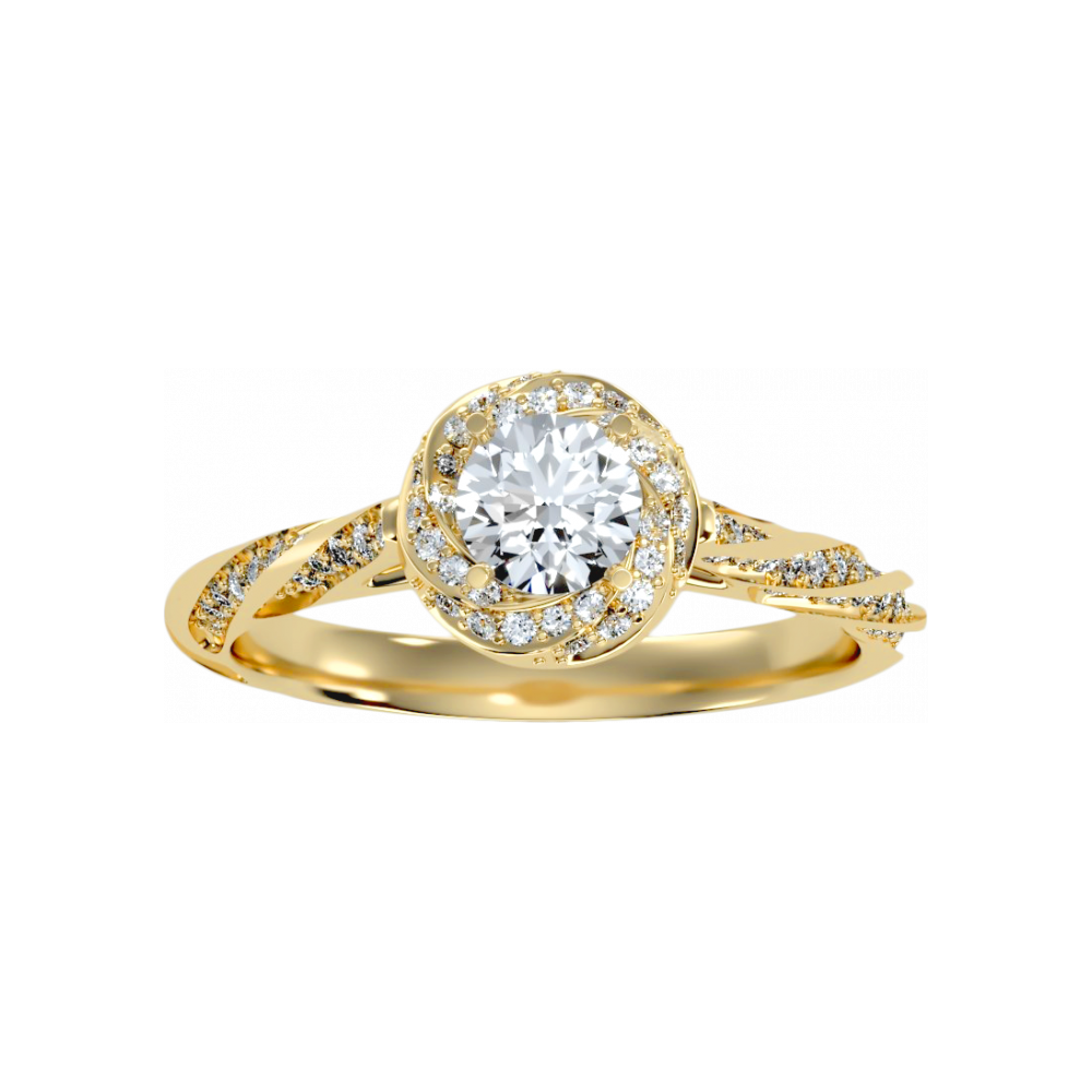 The Elegant Halo Ring In 925 Sterling Silver - Eight