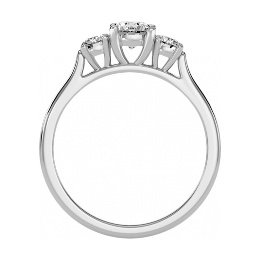 The Elegant Three Stone Ring - One