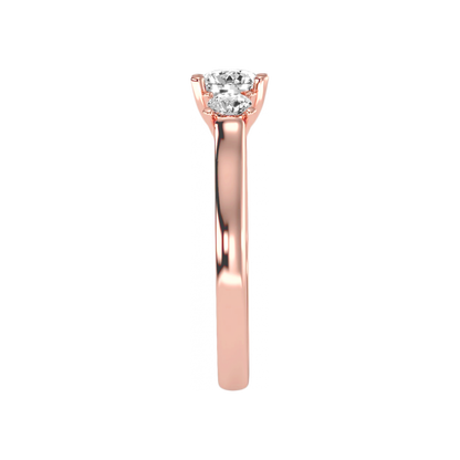 The Elegant Three Stone Ring In 925 Sterling Silver - Eleven
