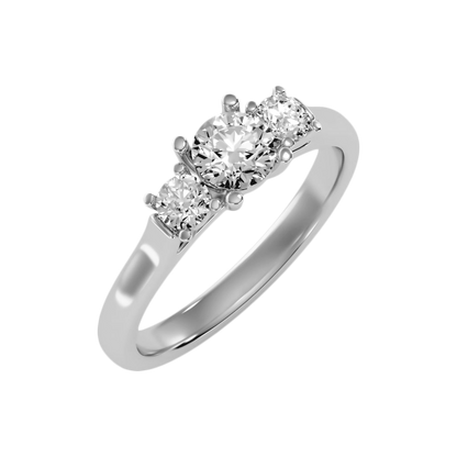 The Elegant Three Stone Ring - Two