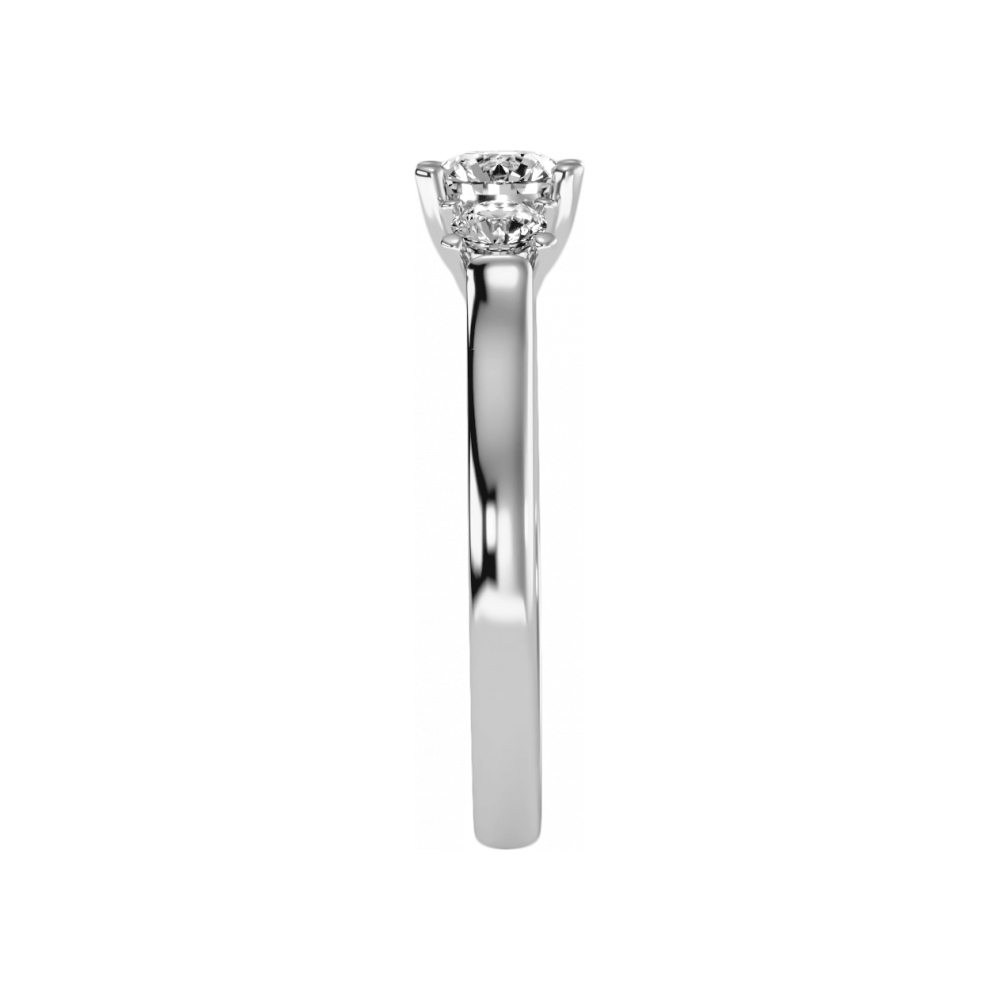The Elegant Three Stone Ring In 925 Sterling Silver - Three