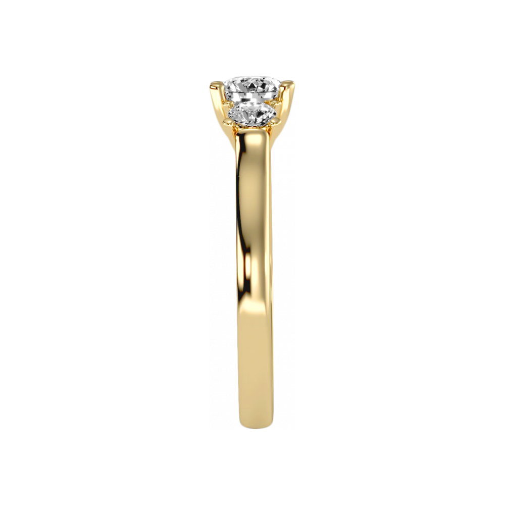 The Elegant Three Stone Ring In 925 Sterling Silver - Seven