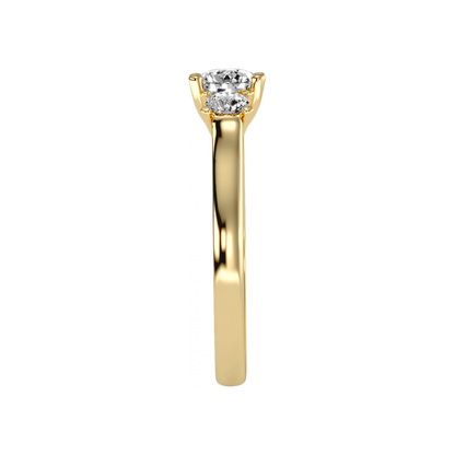 The Elegant Three Stone Ring In 925 Sterling Silver - Seven
