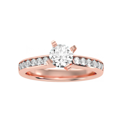 The Enriched Solitaire Ring In 925 Sterling Silver - Twelve