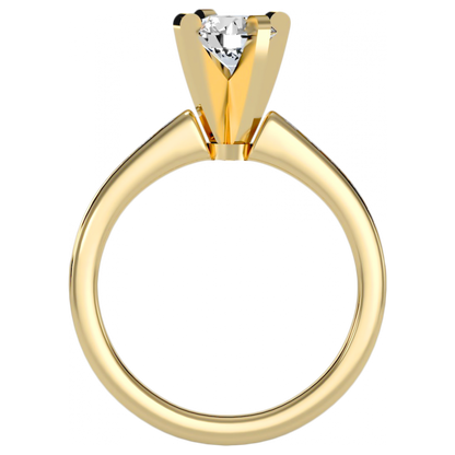 The Enriched Solitaire Ring In 925 Sterling Silver - Five