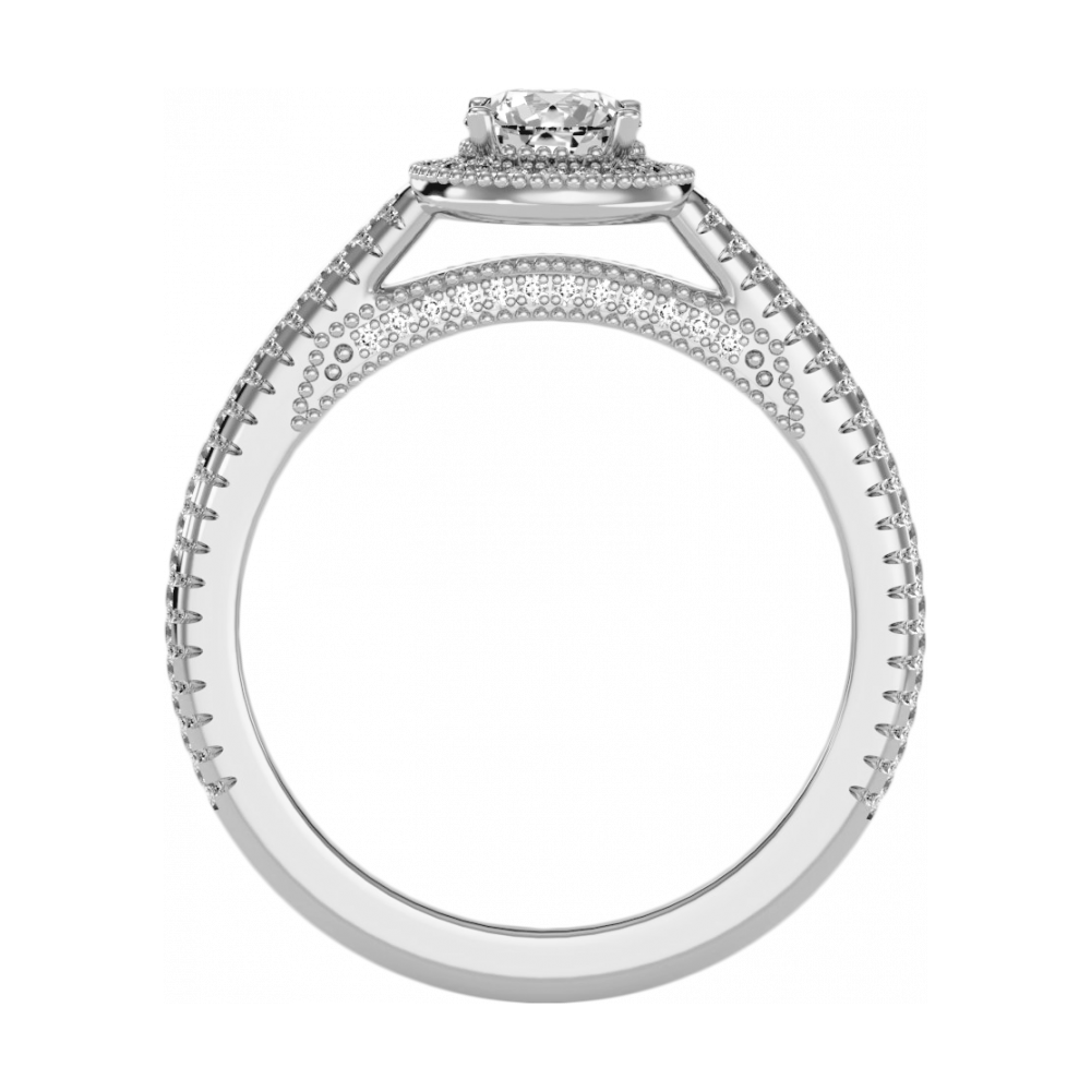The Enticing Halo Ring In 925 Sterling Silver - One