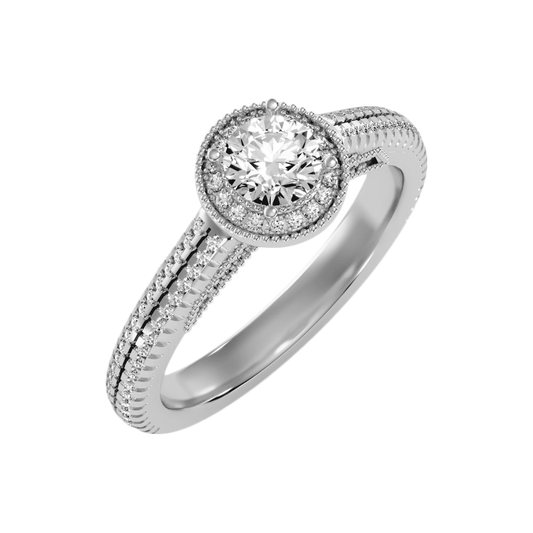 The Enticing Halo Ring In 925 Sterling Silver - Two