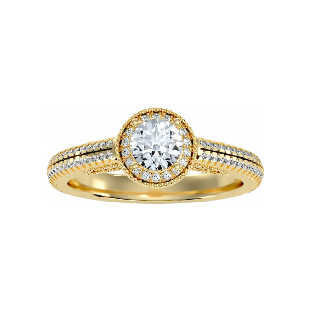 The Enticing Halo Ring In 925 Sterling Silver - Eight