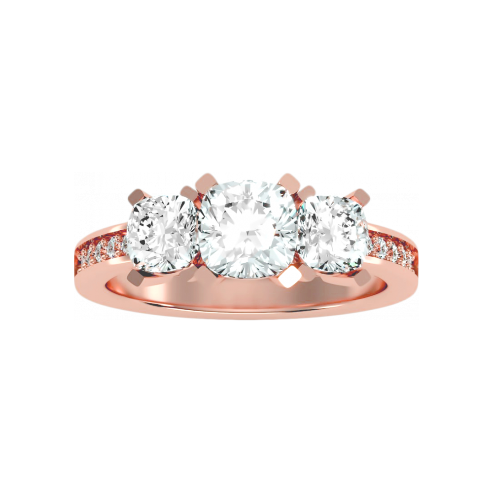 The Evolved Three Stone Ring - Twelve