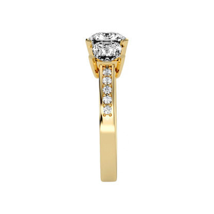The Evolved Three Stone Ring In 925 Sterling Silver - Seven