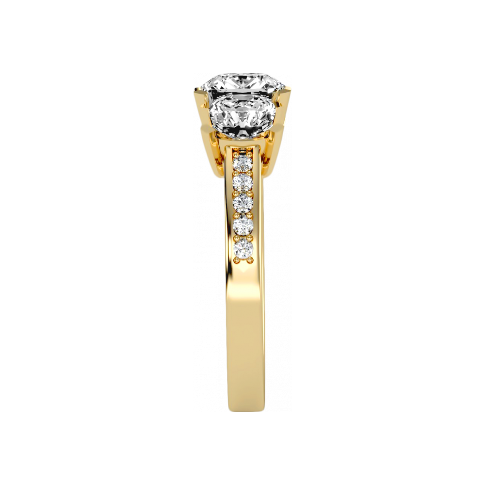 The Evolved Three Stone Ring - Seven