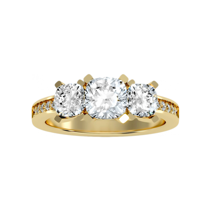 The Evolved Three Stone Ring In 925 Sterling Silver - Eight