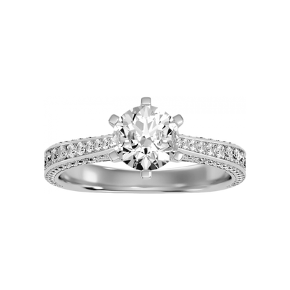 The Exceling Solitaire Ring In 925 Sterling Silver - Four
