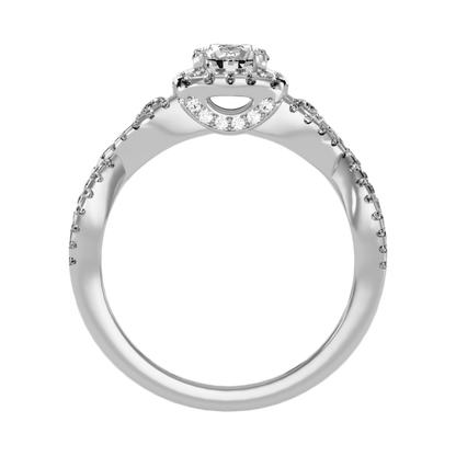 The Exquisite Halo Ring In 925 Sterling Silver - One