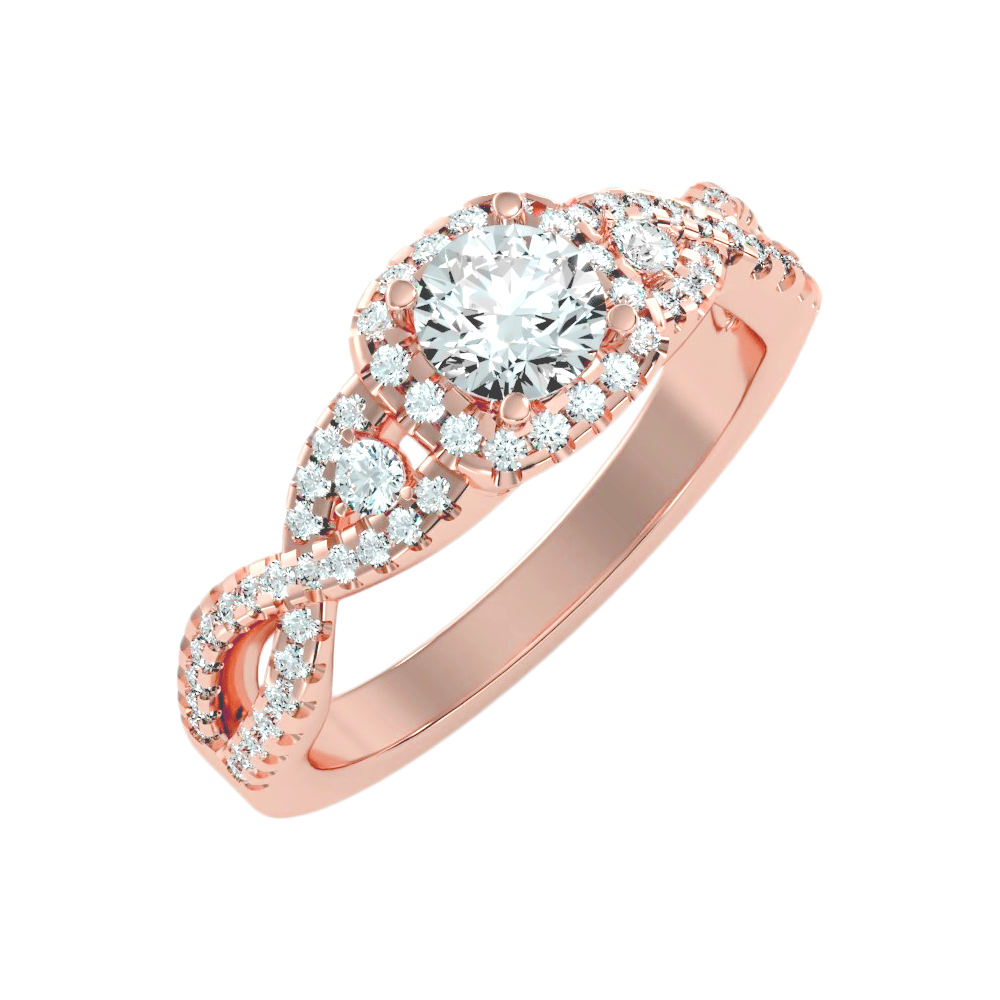 The Exquisite Halo Ring - Ten