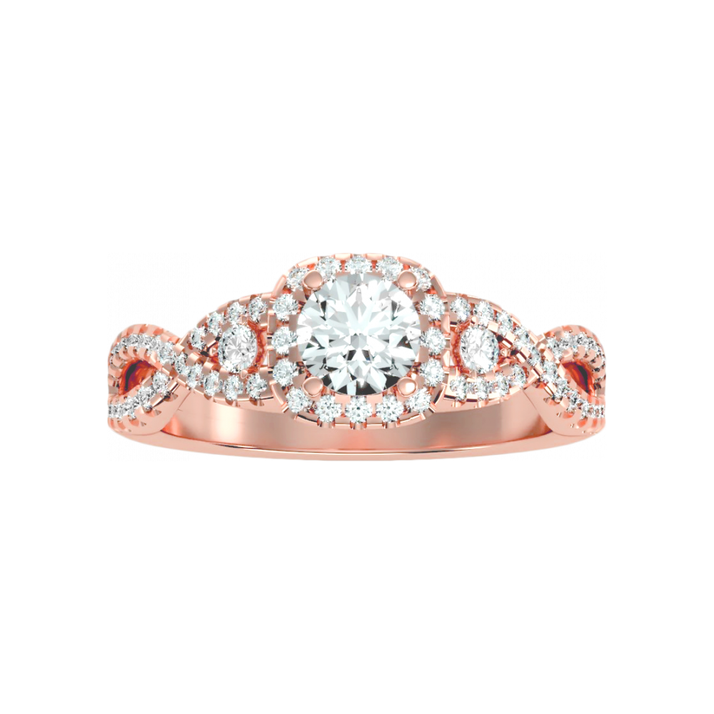 The Exquisite Halo Ring - Twelve