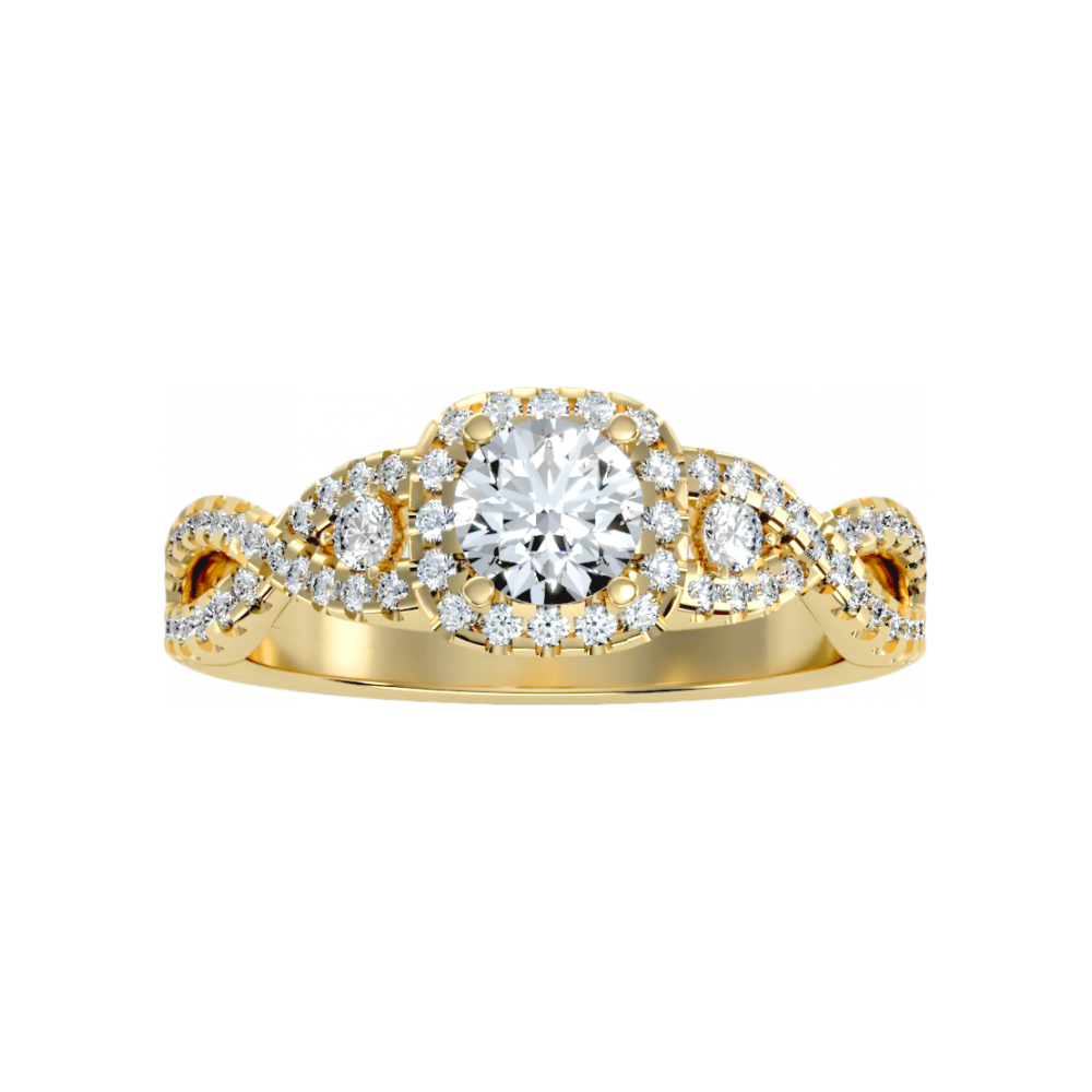 The Exquisite Halo Ring In 925 Sterling Silver - Eight