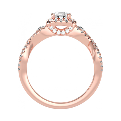 The Exquisite Halo Ring In 925 Sterling Silver - Nine