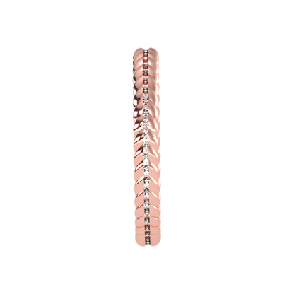 Twisted Rope Stackable Band Ring For Women - Eleven