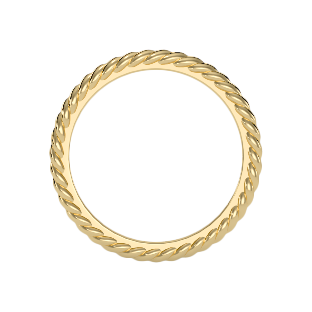 Twisted Rope Stackable Band Ring For Women - Five