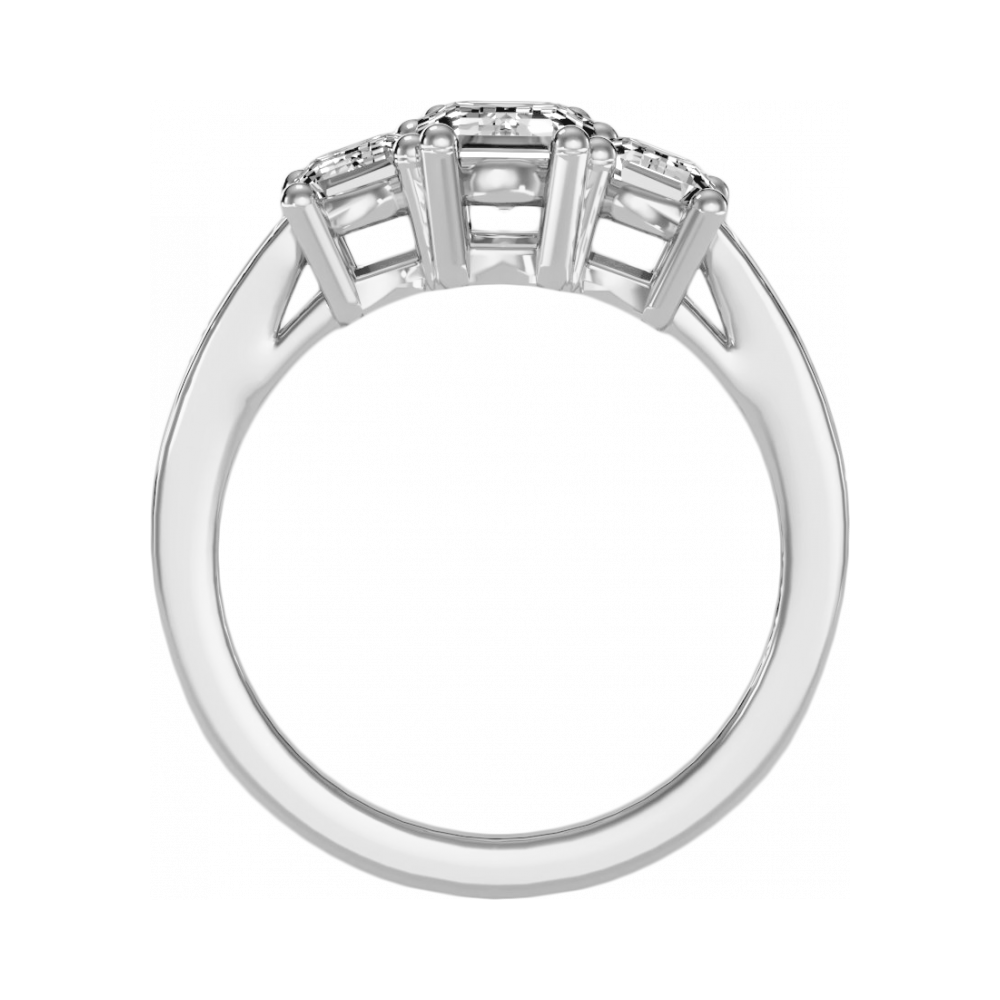 The Fashionable Three Stone Ring In 925 Sterling Silver - One