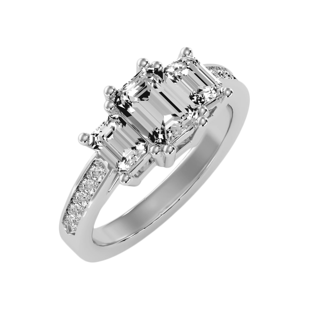 The Fashionable Three Stone Ring - Two