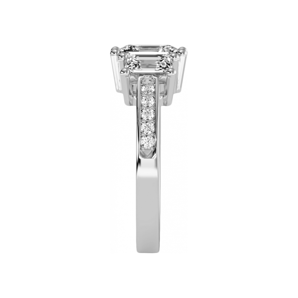 The Fashionable Three Stone Ring In 925 Sterling Silver - Three