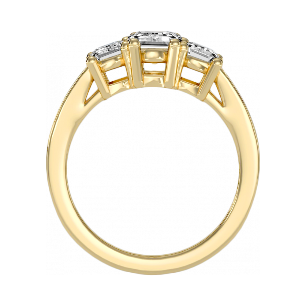 The Fashionable Three Stone Ring In 925 Sterling Silver - Five