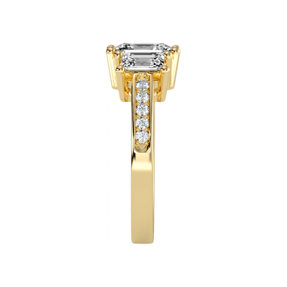 The Fashionable Three Stone Ring - Seven