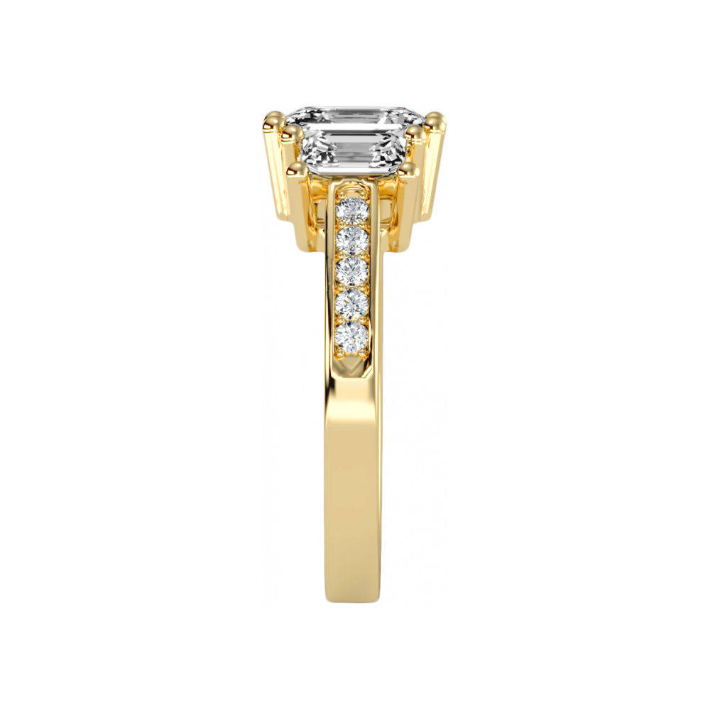 The Fashionable Three Stone Ring In 925 Sterling Silver - Seven