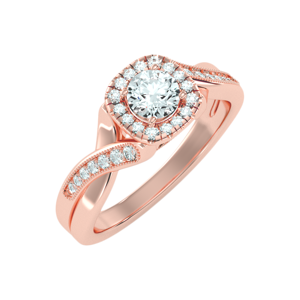 The Favourable Halo Ring In 925 Sterling Silver - Ten