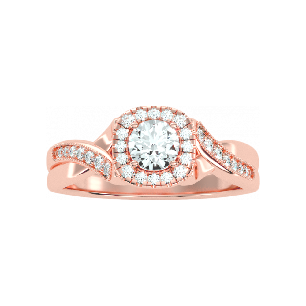 The Favourable Halo Ring In 925 Sterling Silver - Twelve
