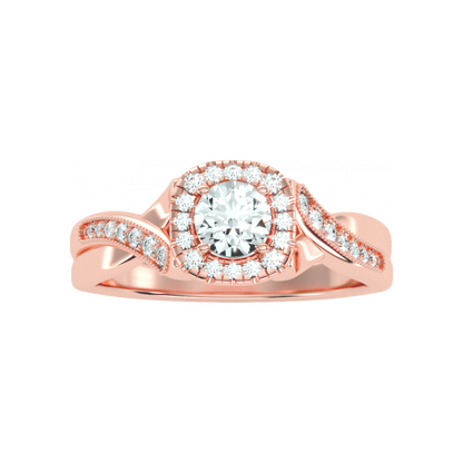 The Favourable Halo Ring In 925 Sterling Silver - Twelve