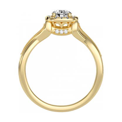 The Favourable Halo Ring In 925 Sterling Silver - Five