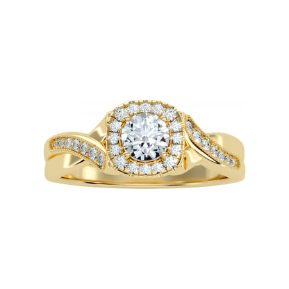 The Favourable Halo Ring In 925 Sterling Silver - Eight