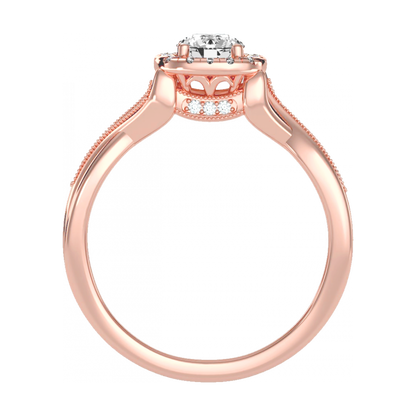 The Favourable Halo Ring In 925 Sterling Silver - Nine