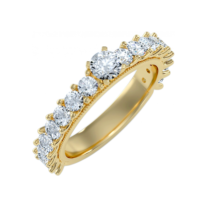 The Flattering Solitaire Ring In 925 Sterling Silver - Six