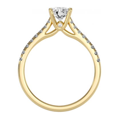 The Fortunate Solitaire Ring In 925 Sterling Silver - Five