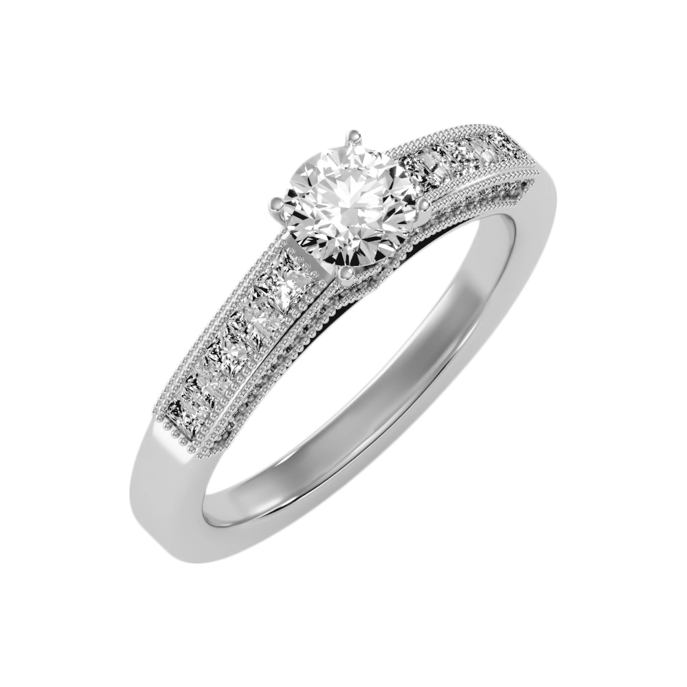 The Gental Solitaire Ring In 925 Sterling Silver - Two