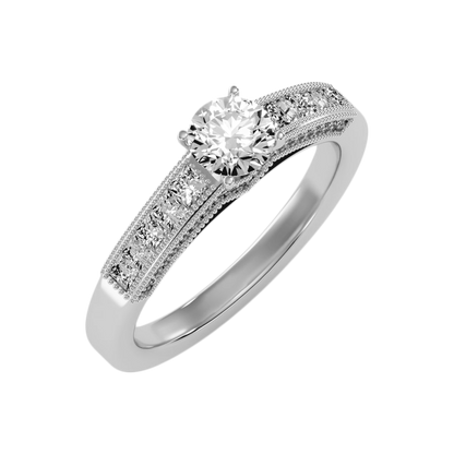 The Gental Solitaire Ring In 925 Sterling Silver - Two