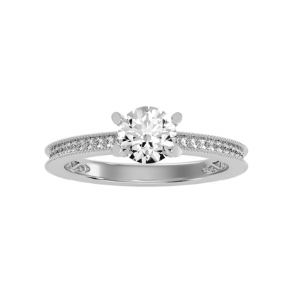 The Glamourous Solitaire Ring In 925 Sterling Silver - Four