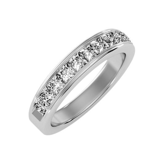 The Glorious Half Eternity Ring In 925 Sterling Silver - Two