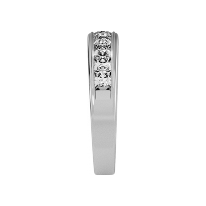 The Glorious Half Eternity Ring In 925 Sterling Silver - Three