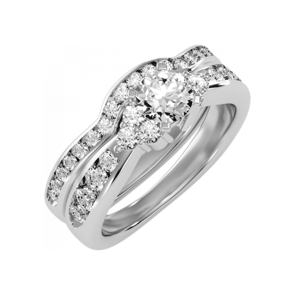 The Glossy Bridal Set In 925 Sterling Silver - One