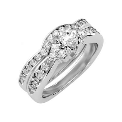 The Glossy Bridal Set In 925 Sterling Silver - One