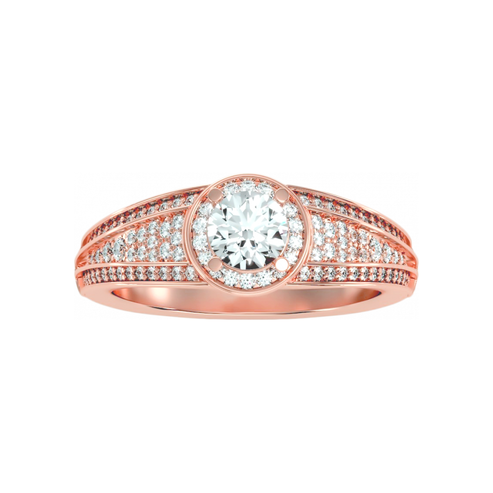 The Gorgeous Halo Ring In 925 Sterling Silver - Twelve