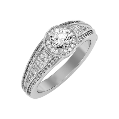 The Gorgeous Halo Ring In 925 Sterling Silver - Two