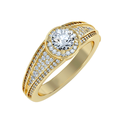 The Gorgeous Halo Ring In 925 Sterling Silver - Six