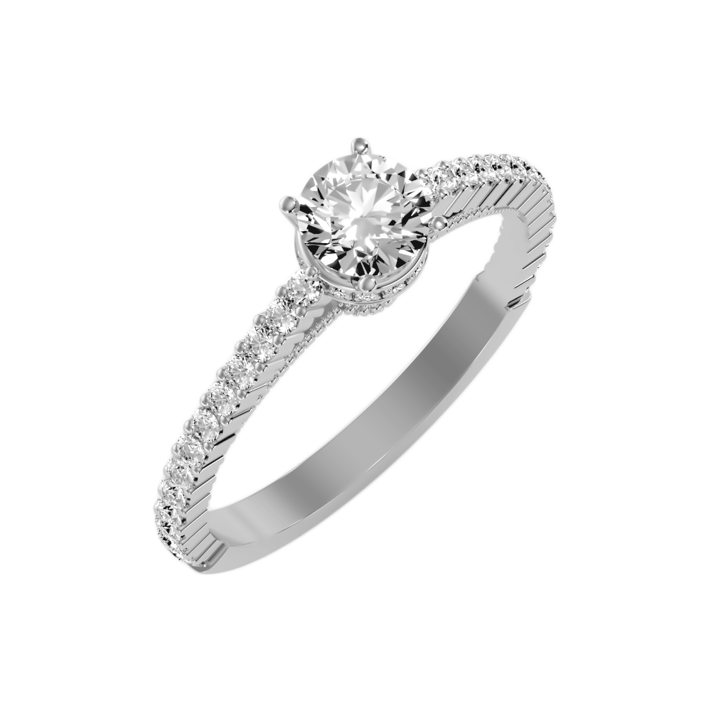 The Gracious Solitaire Ring In 925 Sterling Silver - Two