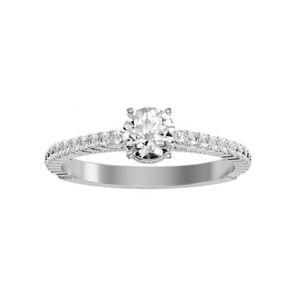The Gracious Solitaire Ring In 925 Sterling Silver - Four